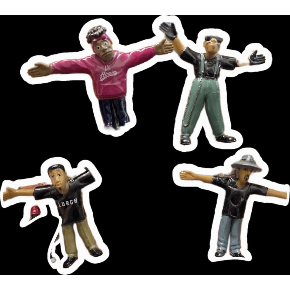 Homies Bendable 3" Figurines Bulk Bag‎ of 4 2000s Gumball Machine Y2k Vtg New